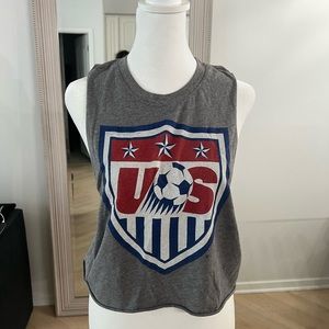 USA soccer crop top